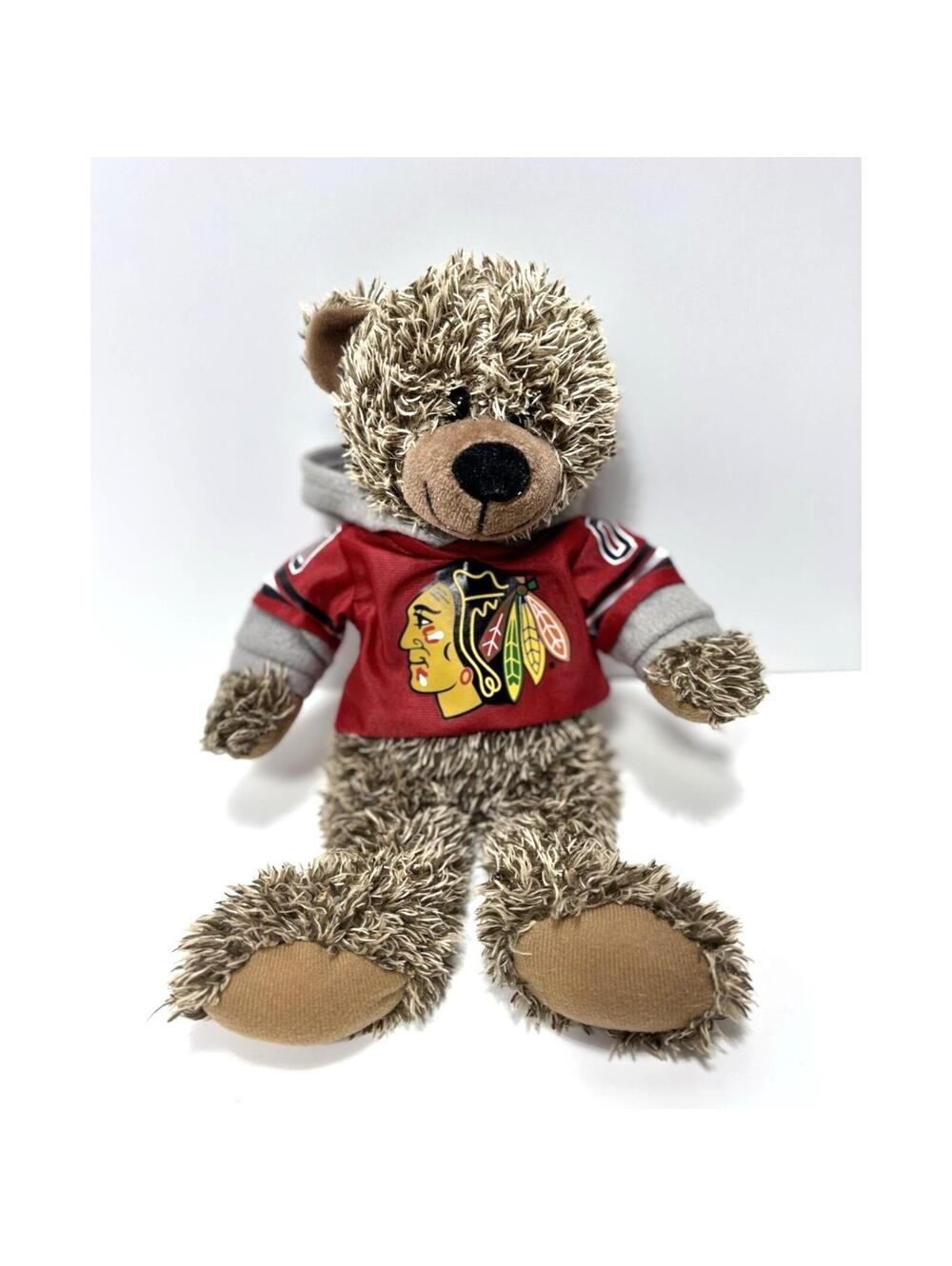 Chicago Blackhawks NHL Jersey T-Shirt Plush Toy 14" #00 Cute Hockey Figure As Is
